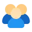 Icon of a group of three people representing an experienced team with cross-industry expertise.